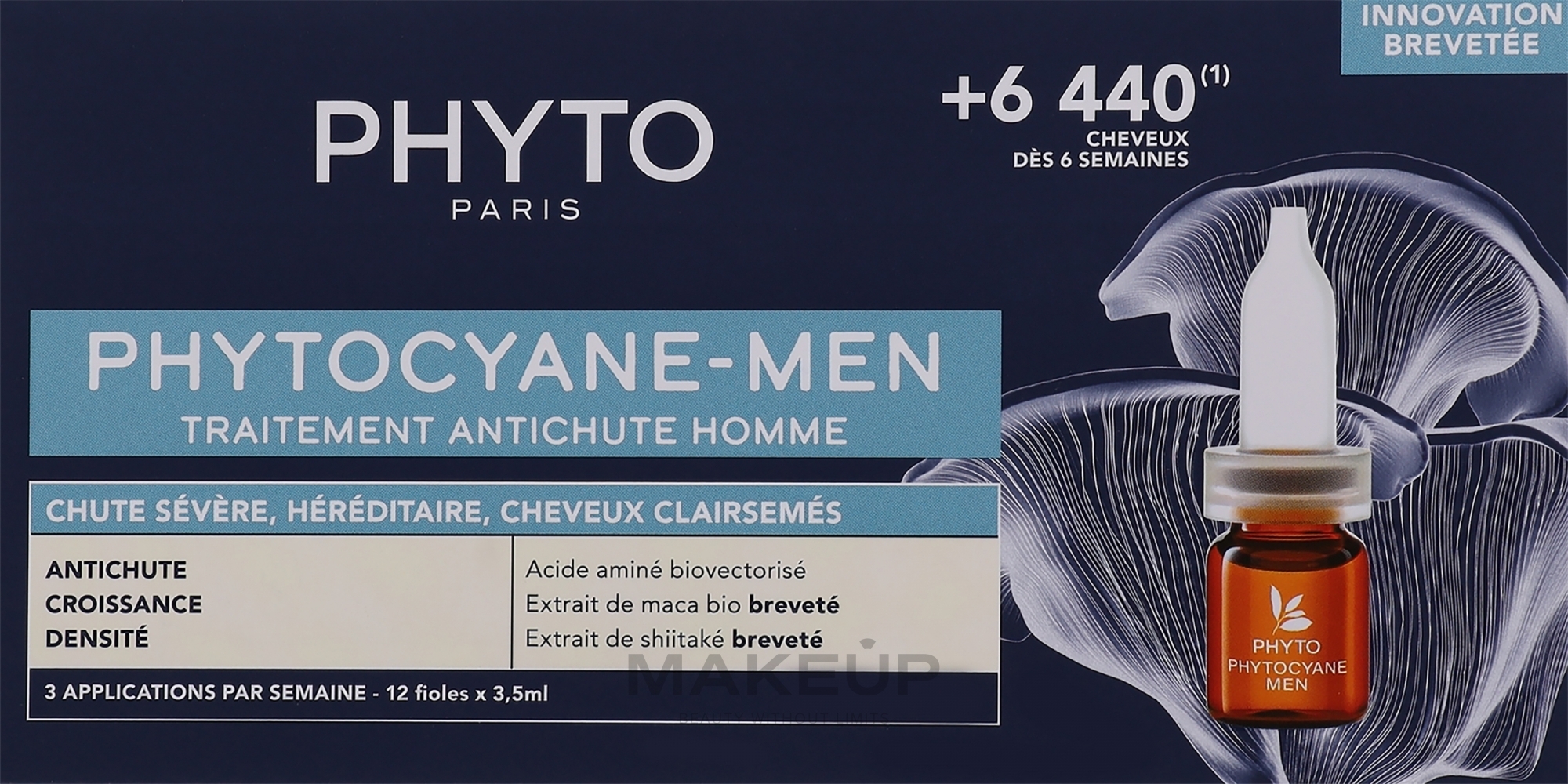 Ampułki przeciw wypadaniu włosów dla mężczyzn - Phyto Phytocyane Men Treatment — Zdjęcie 12 x 3.5 ml