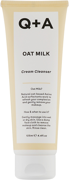 Żel oczyszczający do twarzy - Q+A Oat Milk Cream Cleanser
