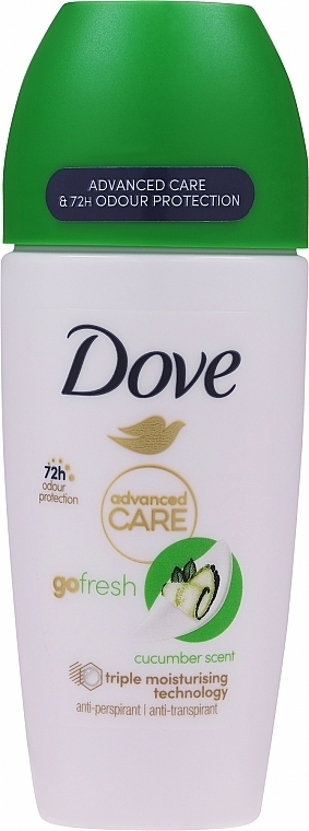 Antyperspirant-dezodorant w kulce - Dove Go Fresh Cucumber & Green Tea Deodorant 72H — Zdjęcie N1