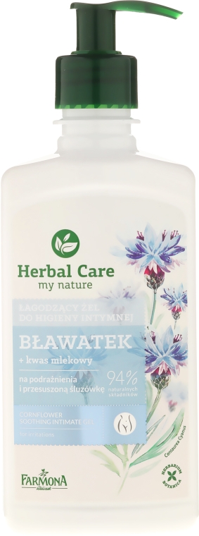 Łagodzący żel do higieny intymnej Bławatek - Farmona Herbal Care — Zdjęcie N1