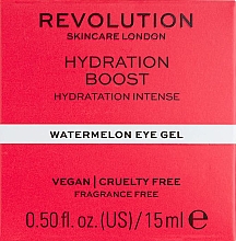 Nawilżający żel pod oczy - Revolution Skincare Hydration Boost Watermelon Eye Gel — Zdjęcie N2