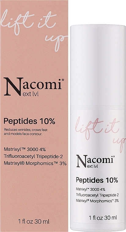 Serum do twarzy z peptydami 10% - Nacomi Next Level Lift It Up Peptides 10% — Zdjęcie N2