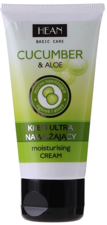 Ultranawilżający krem do twarzy Ogórek i aloes - Hean Basic Care Cucumber & Aloe Moisturizing Cream — Zdjęcie N1