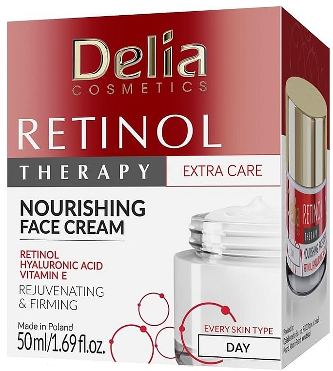 Krem do twarzy na dzień - Delia Retinol Therapy Nourishing Day Face Cream — Zdjęcie N2