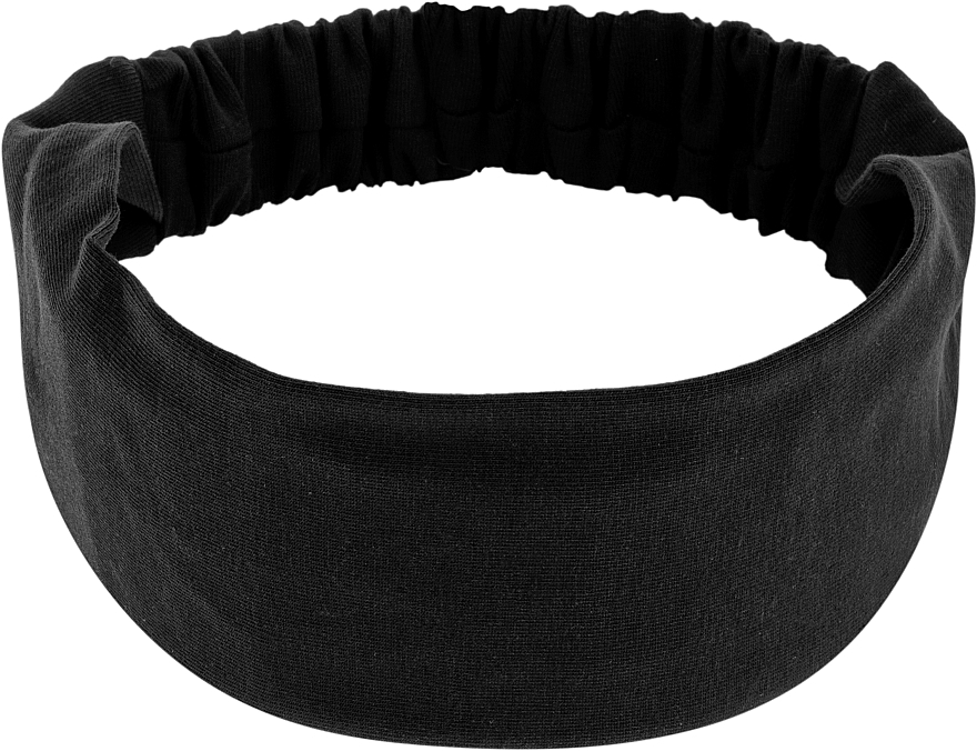 Opaska do włosów Knit Classic, czarna, jersey - MAKEUP Hair Accessories — Zdjęcie N1