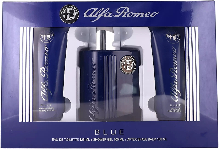 Alfa Romeo Blue - Zestaw (edt/125ml + sh/gel/100ml + ash/balm/100ml) — Zdjęcie N1