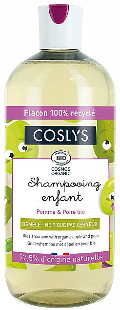 Szampon do włosów z ekstraktem z jabłka i gruszki dla dzieci - Coslys Organic Cosmetics Child Shampoo Apple And Pear — Zdjęcie N1