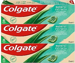 Zestaw - Colgate Natural Extracts (toothpaste/3x75ml) — Zdjęcie N1