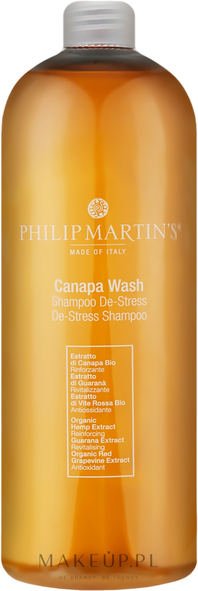 Szampon antystresowy do włosów - Philip Martin's Canapa Wash De-Stress Shampoo — Zdjęcie 1000 ml