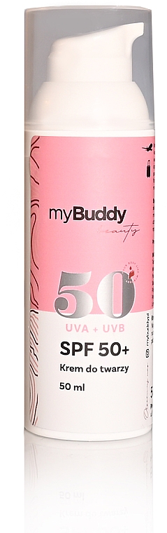 Krem do twarzy z filtrem UV SPF50 - myBuddy
