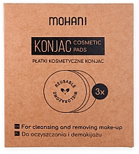 Płatki kosmetyczne Konjac - Mohani Natural Konjac Cosmetic Pads — Zdjęcie N1