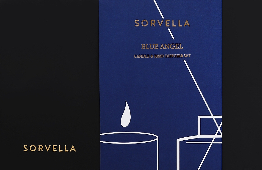 Zestaw podróżny - Sorvella Perfume Home Fragrance Blue Angel (aroma diffuser/120ml + candle/170g) — Zdjęcie N1