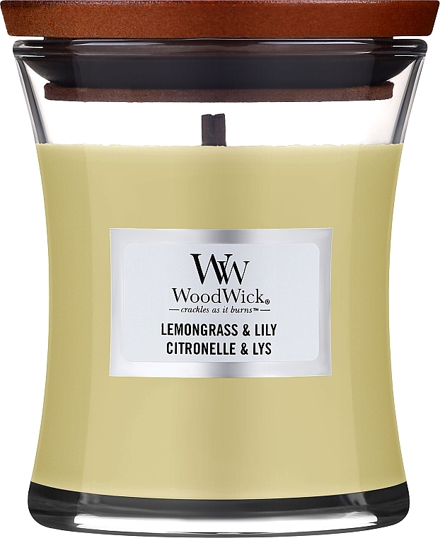 Świeca zapachowa w szkle - WoodWick Hourglass Candle Lemongrass & Lily  — Zdjęcie N2