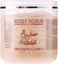 Kup PRZECENA! Naturalny peeling do ciała Bursztyn i złoto - Sezmar Collection Professional Body Scrub Amber & Gold *