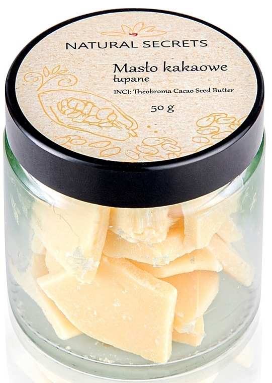 Masło kakaowe łupane - Natural Secrets Cacao Butter — Zdjęcie N1