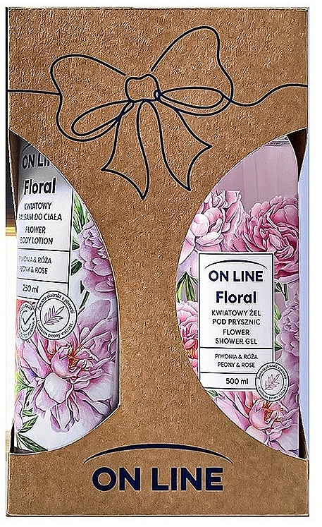 Zestaw Piwonia i róża - On Line Floral Flower Peony & Rose Set (sh/gel/500ml + b/lot/250ml) — Zdjęcie N1