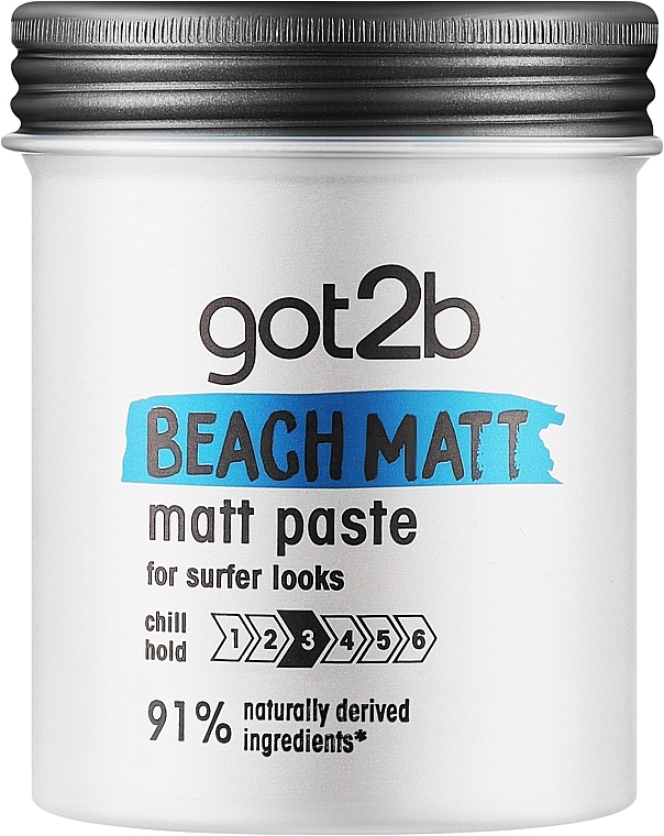 Matująca pasta do włosów - Got2b Beach Matt Paste Chill Hold 3 91% Naturally Derived Ingredients — Zdjęcie N1