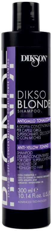 Tonizujący szampon przeciw żółtym refleksom - Dikson Dikso Blonde Anti-Yellow Toning Shampoo