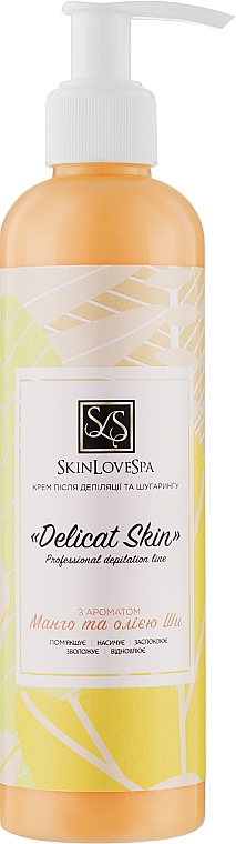 Krem po depilacji i cukrowaniu z masłem shea i mango - SkinLoveSpa Delicat Skin — Zdjęcie N1