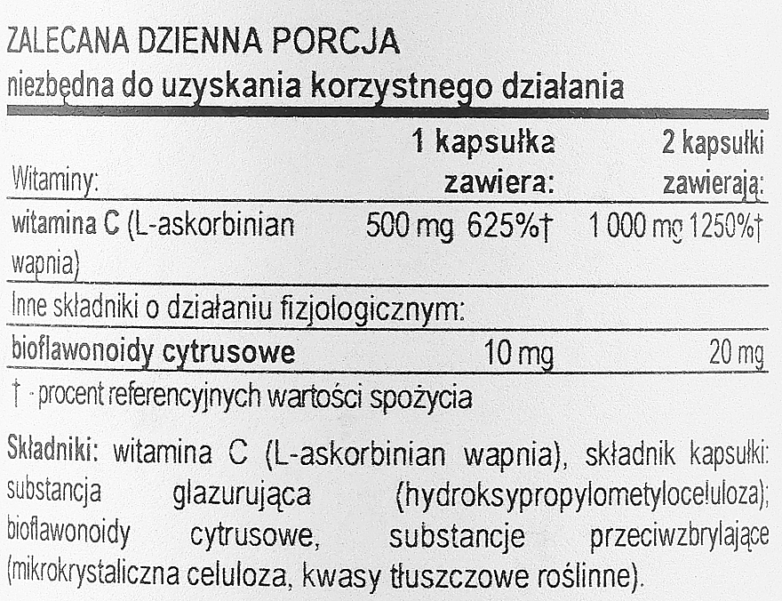 WItamina C z wapniem w kapsułkach - Now Foods Vitamin C-500 Calcium Ascorbate Capsules — Zdjęcie N3