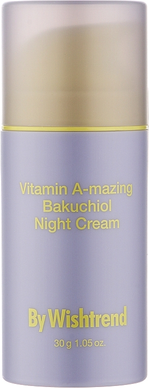 Krem do twarzy na noc z retinolem i bakuchiolem - By Wishtrend Vitamin A-mazing Bakuchiol Night Cream — Zdjęcie N1