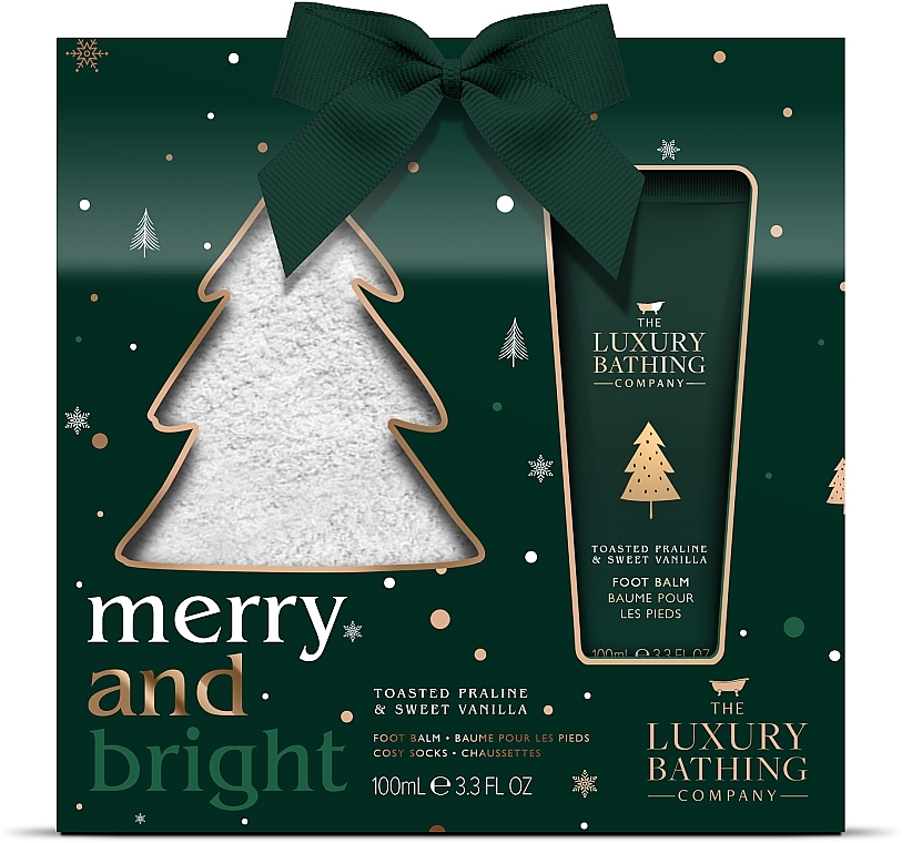 Zestaw - Grace Cole The Luxury Bathing Merry and Bright Set (f/cr/100 ml + socks) — Zdjęcie N1