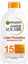 Mleczko do opalania do twarzy i ciała - Garnier Ambre Solaire Protection Lotion SPF15 — Zdjęcie N1