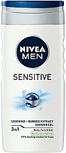Zestaw - NIVEA MEN Sensitive Collection (sh/gel/250ml + ash/balm/100ml + foam/200ml) — Zdjęcie N4