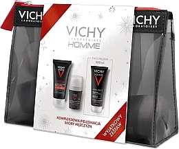 Kup Zestaw dla mężczyzn - Vichy Homme Structure Force (moisturiser/50ml + deo/50ml + sh/gel/200ml + pouch)