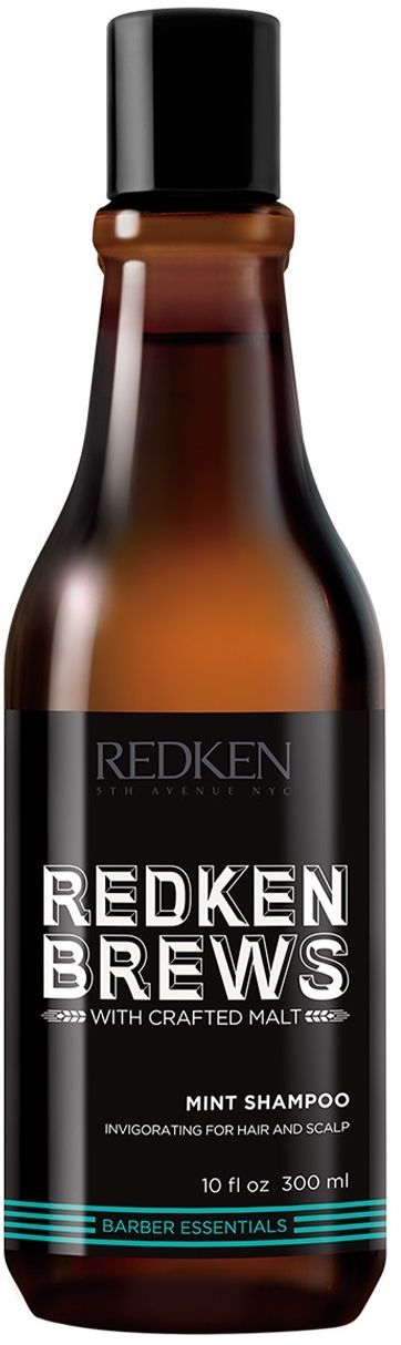 Miętowy szampon do włosów dla mężczyzn - Redken Brews Mint Shampoo — Zdjęcie 300 ml