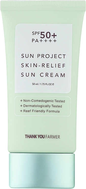 Krem przeciwsłoneczny SPF50+ - Thank You Farmer Sun Project Skin Relief Sun Cream SPF 50+ PA++++ — Zdjęcie N1