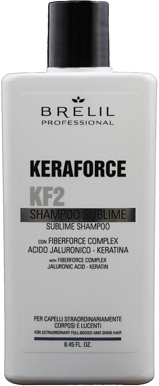 Prostujący szampon termoochronny do włosów - Brelil Shampoo Sublime Keraforce Kf2 — Zdjęcie N1