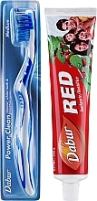Zestaw z niebieską szczoteczką - Dabur Red (toothbrush/1pc + toothpaste/200g) — Zdjęcie N2