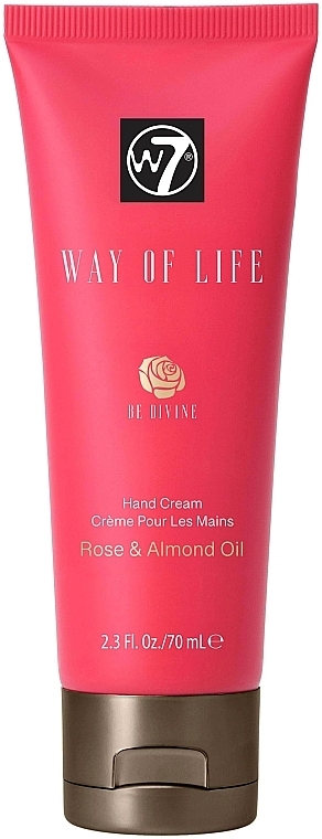 Krem do rąk z różą i olejkiem migdałowym - W7 Way of Life Hand Cream Be Divine — Zdjęcie N1