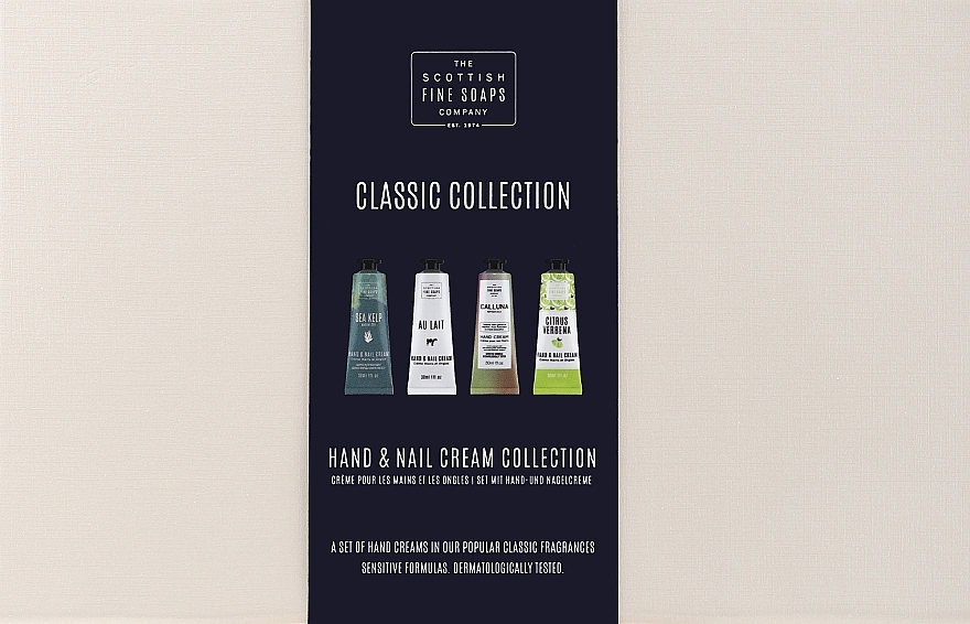 Zestaw - Scottish Fine Soaps Classic Collection Hand & Nail Cream Collection (h/cr/4x30ml) — Zdjęcie N1