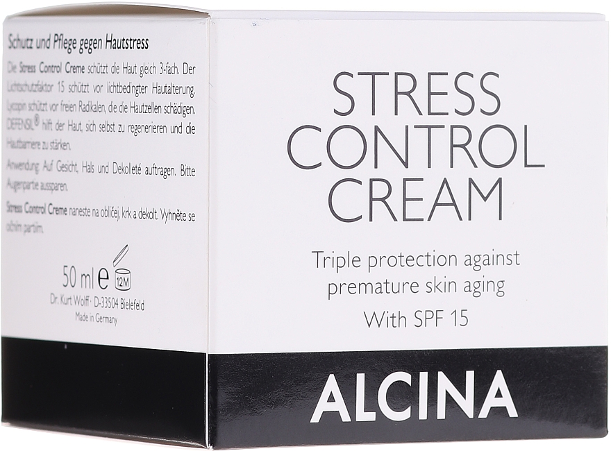 Krem do ochrony skóry twarzy - Alcina Stress Control Creme  — Zdjęcie N1