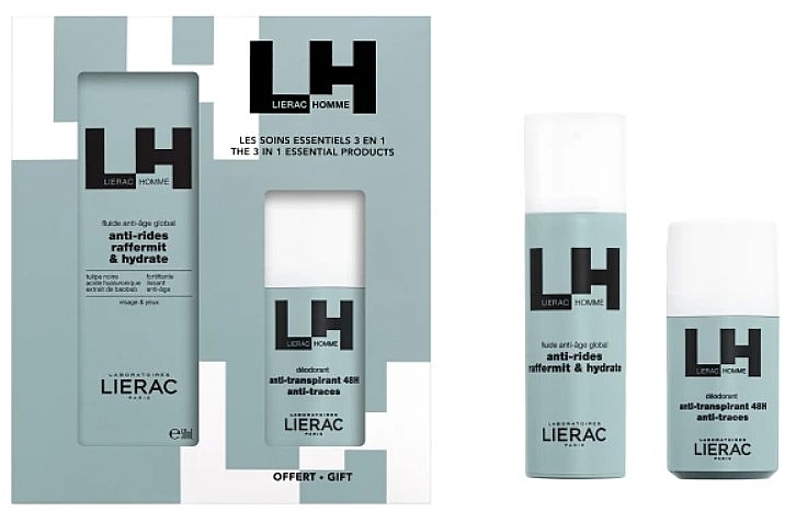 Zestaw - Lierac Homme (fluid 50 ml + deo 50 ml) — Zdjęcie N1