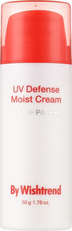 Nawilżający filtr przeciwsłoneczny z pantenolem - By Wishtrend UV Defense Moist Cream SPF 50+ PA++++ — Zdjęcie N1