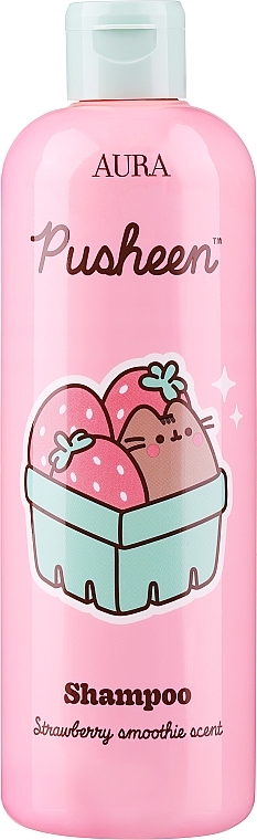 Szampon o zapachu truskawkowego smoothie - Aura Cosmetics Pusheen Shampoo Strawberry Smoothie Scent — Zdjęcie N1