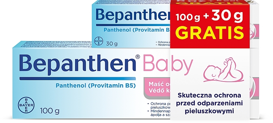 Zestaw - Bepanthen Baby Protective Salve (ointment/100g + ointment/30g) — Zdjęcie N1