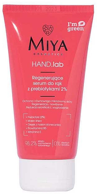 Regenerujące serum do rąk z prebiotykami 2% - Miya Cosmetics Hand Lab Regenerating Hand Serum With Prebiotics 2% — Zdjęcie N1