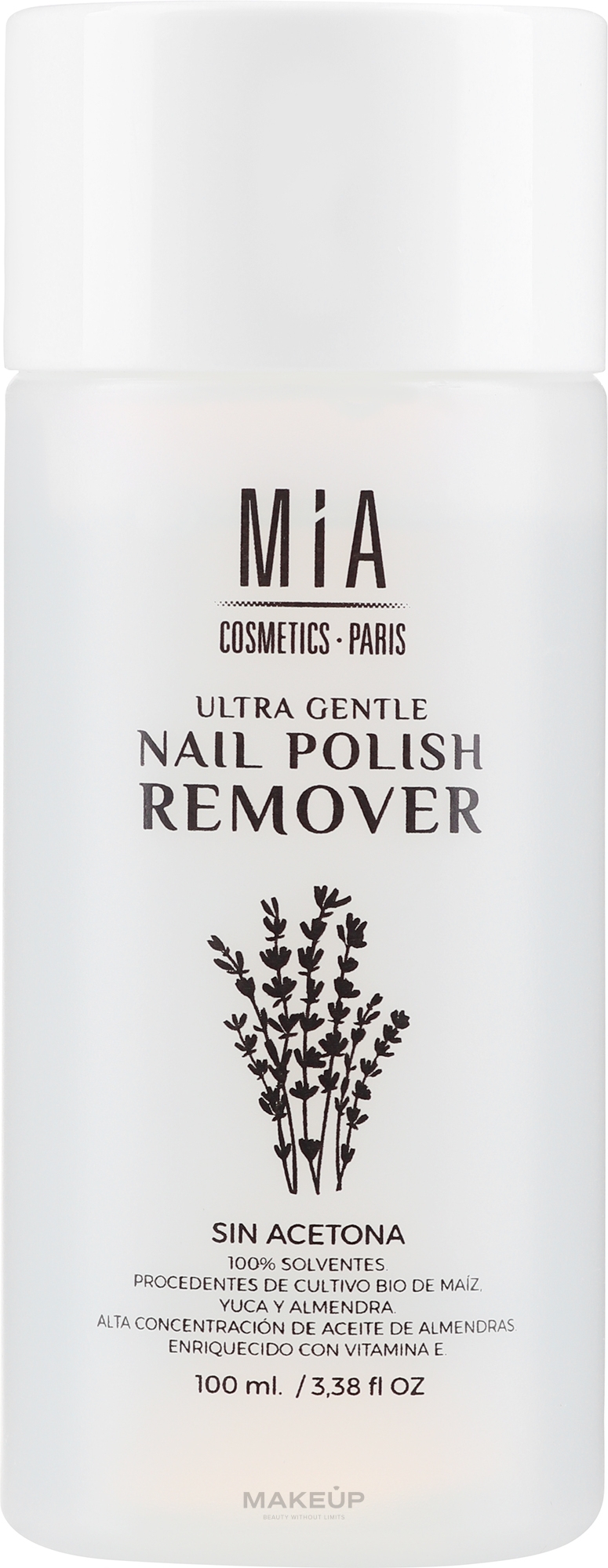 Zmywacz do paznokci - Mia Cosmetics Paris Ultra Gentle Nail Polish Remover — Zdjęcie 100 ml