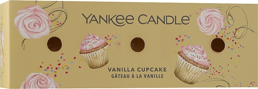 Zestaw świec zapachowych Ciasteczka waniliowe - Yankee Candle Vanilla Cupcake (candle/3x37g) — Zdjęcie N1