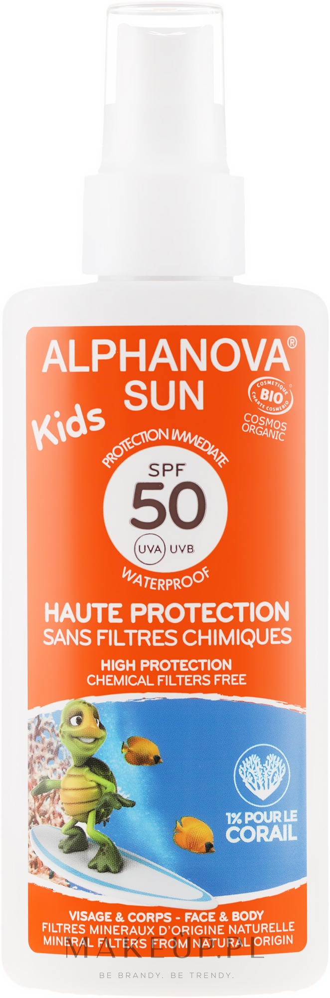 Spray przeciwsłoneczny dla dzieci - Alphanova Sun Kids SPF 50+ — Zdjęcie 125 g