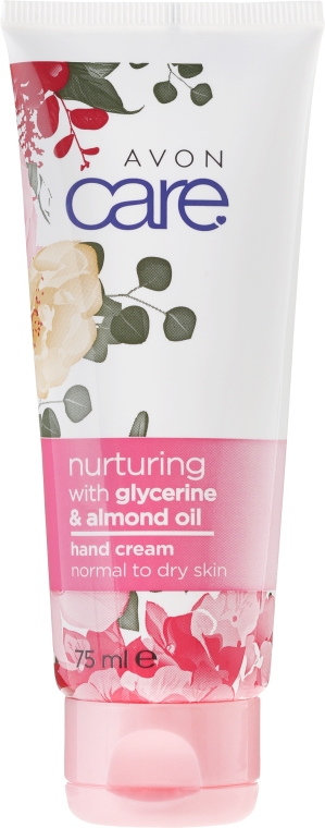 Krem do rąk z gliceryną i olejem migdałowym do skóry normalnej i suchej - Avon Care Nurturing Hand Cream — Zdjęcie N1