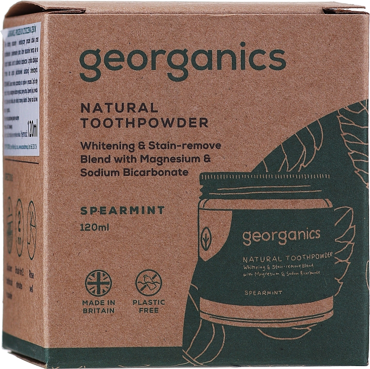 Naturalny proszek do zębów - Georganics Spearmint Natural Toothpowder — Zdjęcie N1