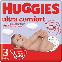 Pieluchy Ultra Comfort 3, 4-9 kg, 56 szt. - Huggies  — Zdjęcie N1