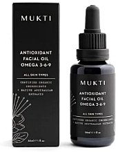 Przeciwutleniający olejek do twarzy - Mukti Organics Antioxidant Facial Oil Omega 3-6-9 — Zdjęcie N1