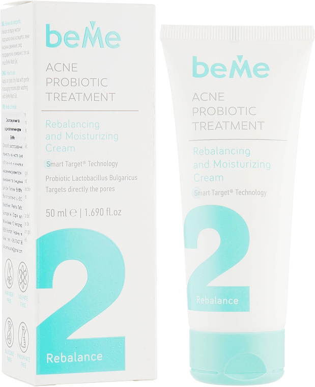 Przeciwtrądzikowy krem nawilżająco-regenerujący 2 - BeMe Rebalancing & Moisturizing Cream — Zdjęcie N1