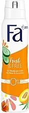 Dezodorant w sprayu Ogórek i melon - Fa Fresh & Free Cucumber & Melon — Zdjęcie N1